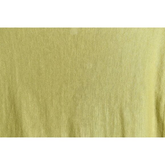 J Jill Lightweight Sweater Medium Linen Green Chartreuse Beachy 3/4 Sleeve - Picture 8 of 9